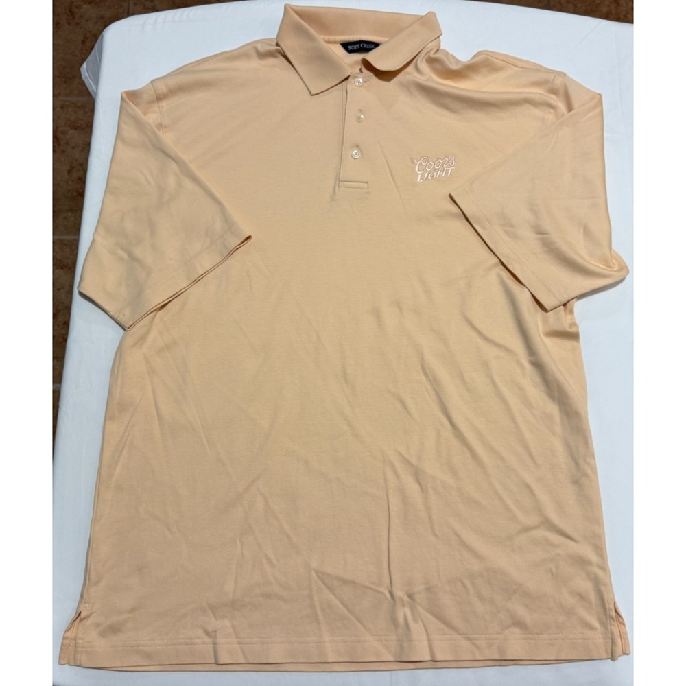 Sope Creek Coors Light Polo - Peach - Size XL - 100% Cotton